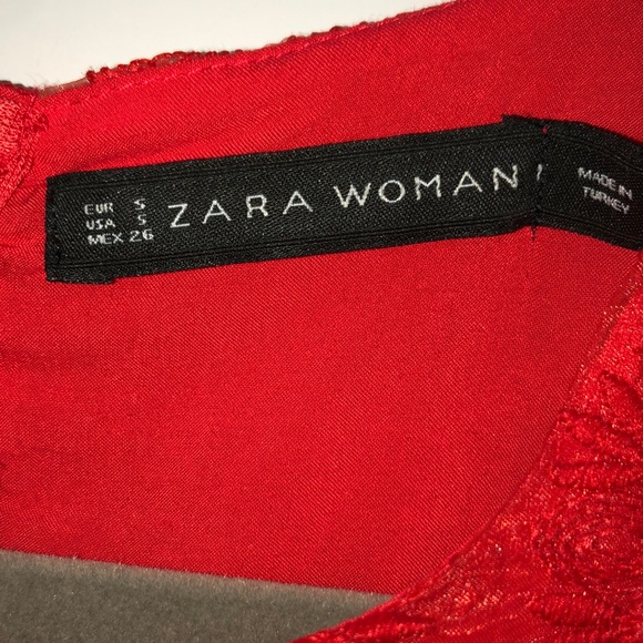 Zara Woman Red Floral Dress - Picture 2 of 4